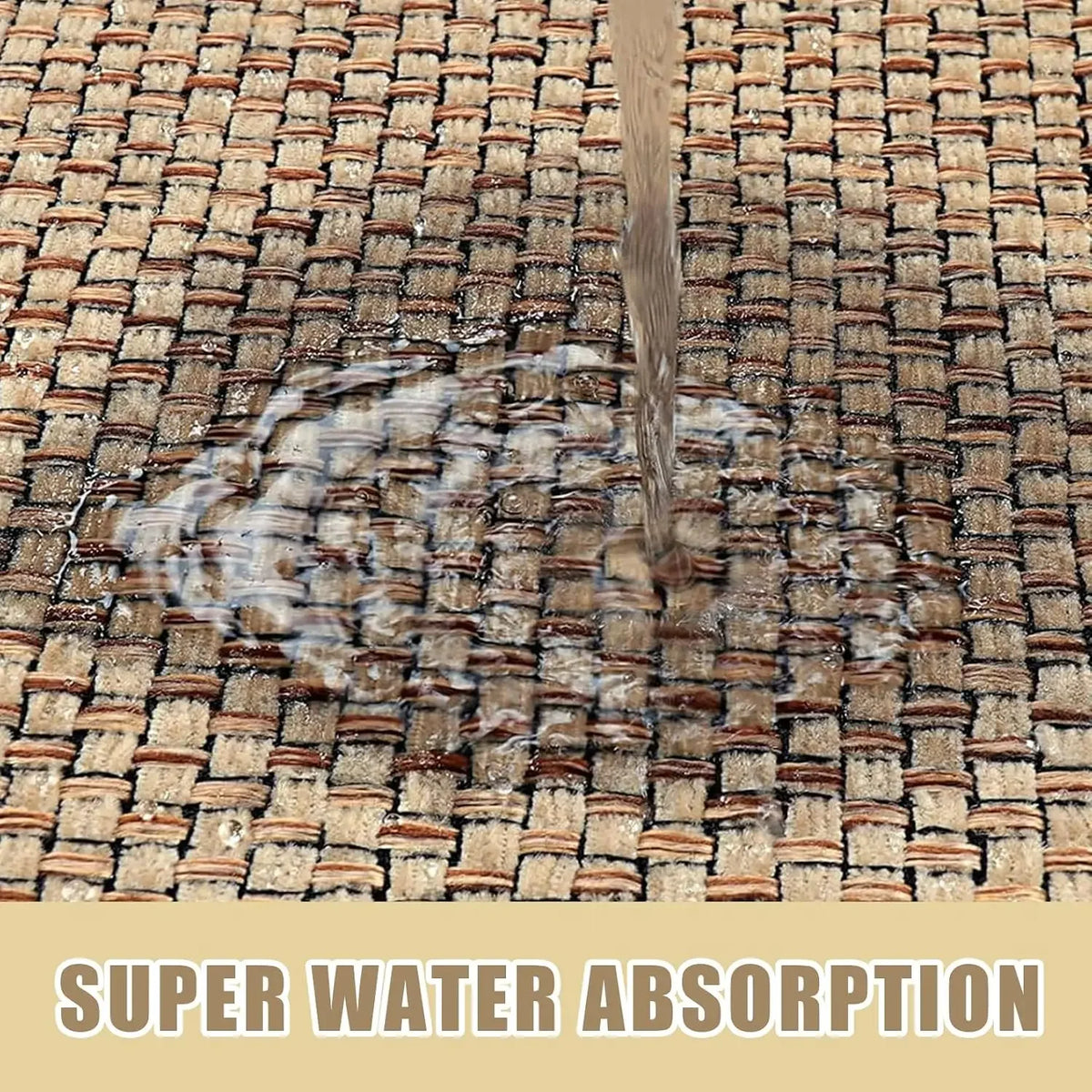 1set PrecisionAuto Absorbent Chenille Kitchen Floor Mats Waterproof Non-Slip Mats Long Strips of Dirt-Resistant Carpets Entrance Door Mats