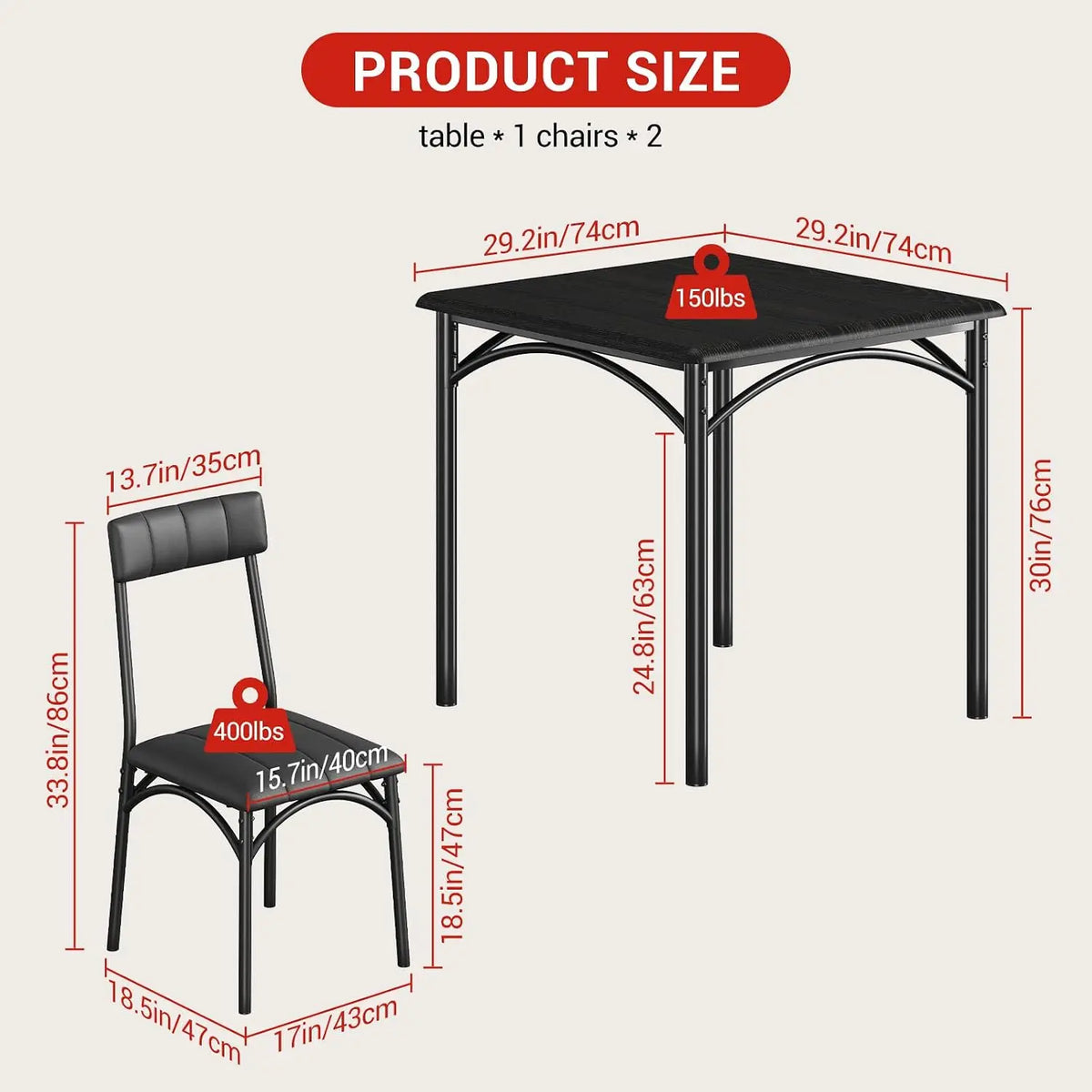 Garvee Square Dining Table ordic Luxury Style Modern Dining Table Legs Space Home Furniture Compact Breakfast Nook Table for Apartment Dining Room