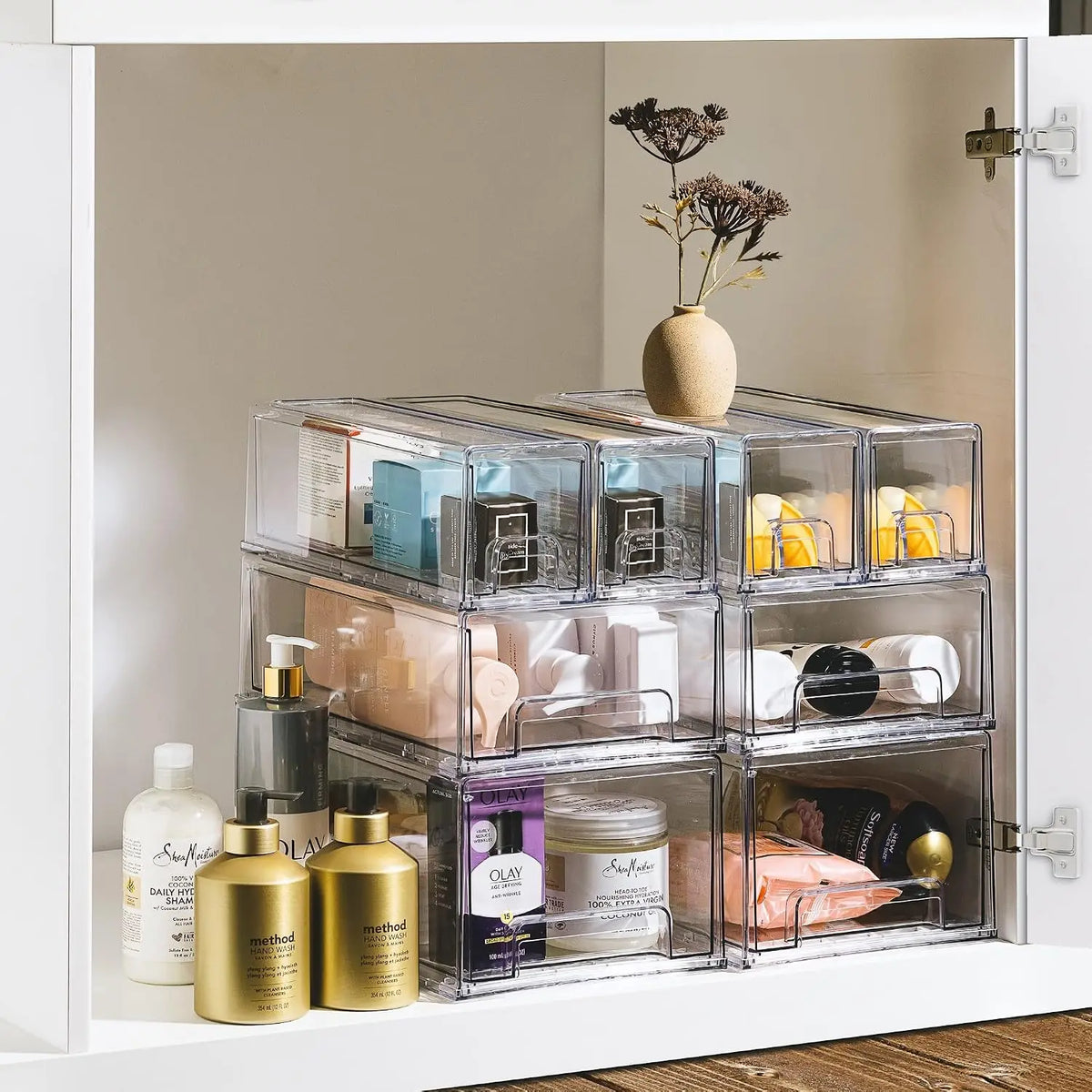 Sorbus Clear Storage Drawers for Refrigerator with Handles