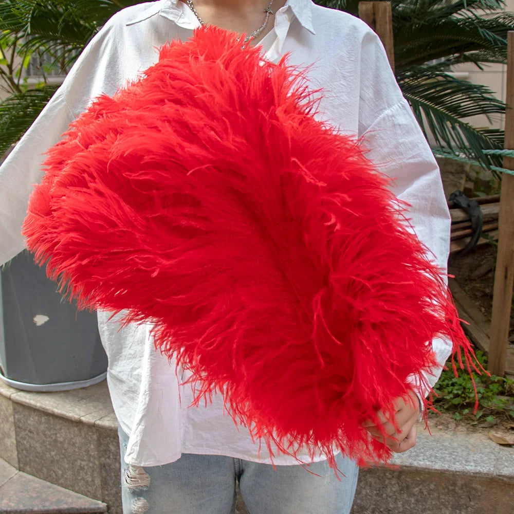 Wholesale 100PCS Red White Ostrich Feathers 15-35CM Natural Plumes for Wedding Party Table Center Decor Home Decor DIY Crafts