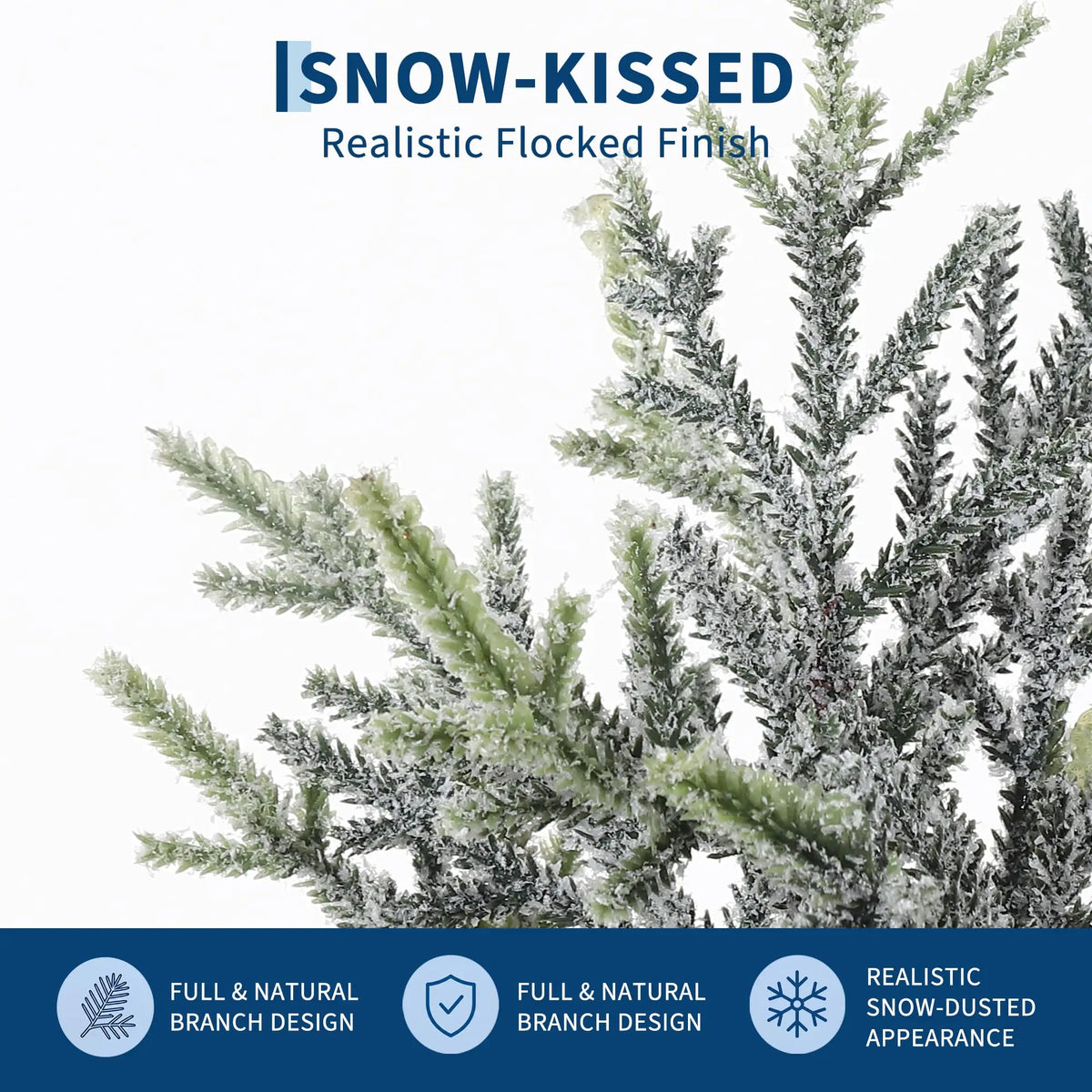 21 Inch Snow Flocked Mini Christmas Tree