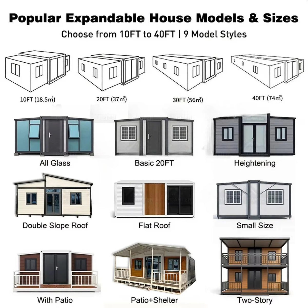 20Ft Shipping Container Transportable Homes 40Ft Luxury Container Houses Ready To Live 2 Bedroom Contenedor Cas