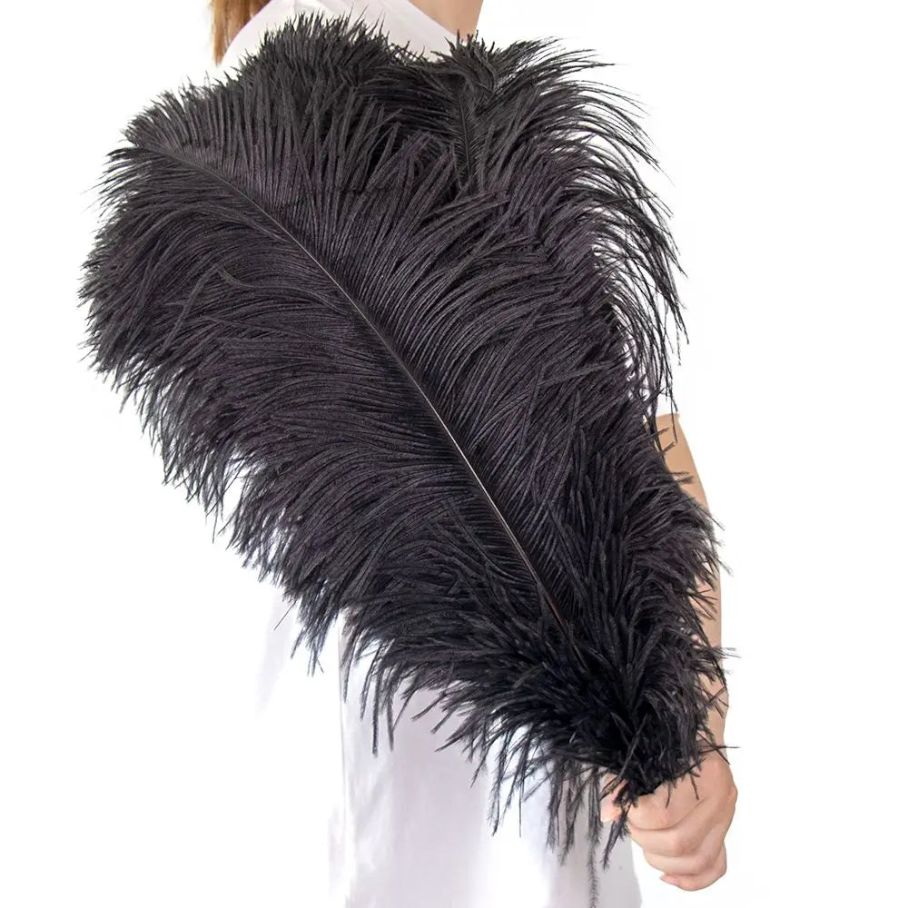 Wholesale 100PCS Red White Ostrich Feathers 15-35CM Natural Plumes for Wedding Party Table Center Decor Home Decor DIY Crafts