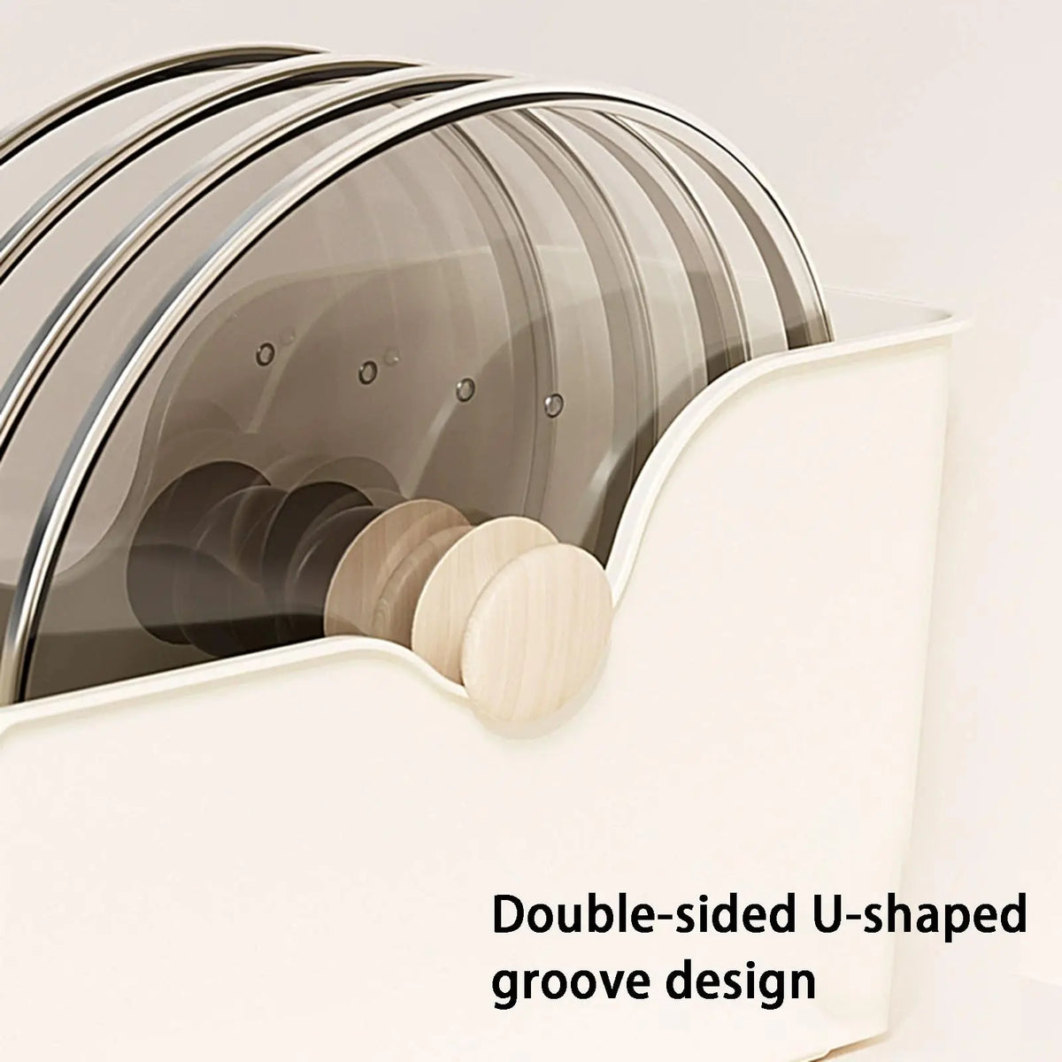 Rolling Kitchen Cart Island Trolley PP Plastic Pull-Out Storage Bin with Wheels 3 Pack Beige