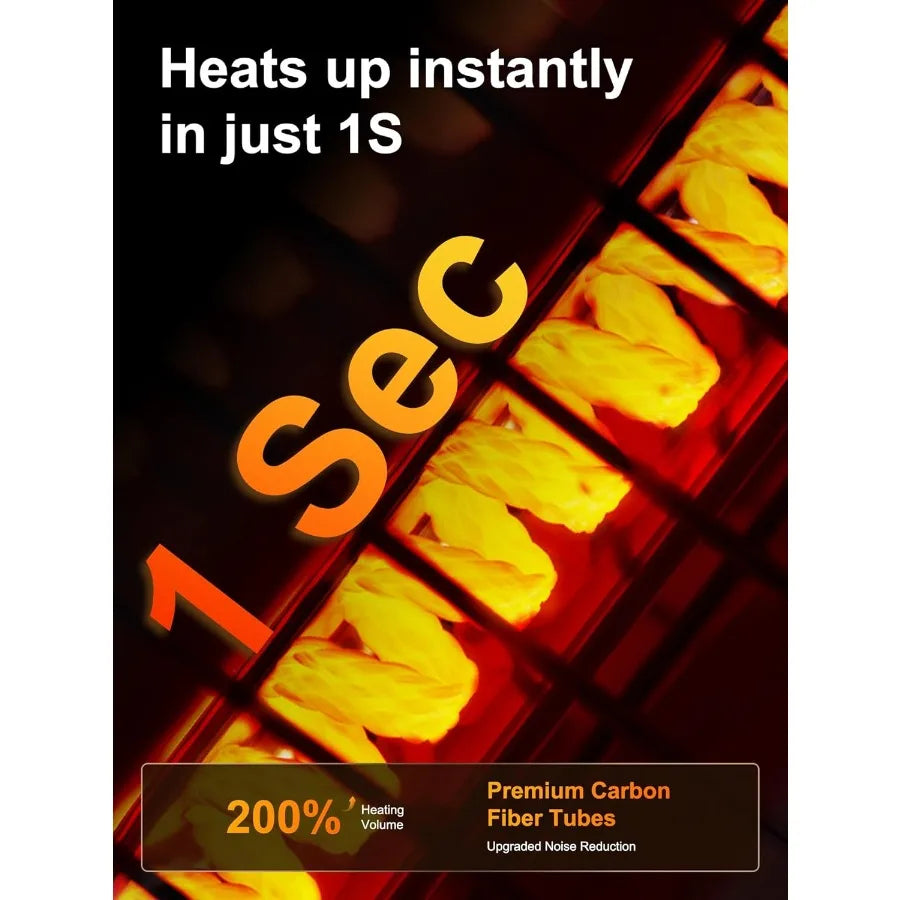 Electric Outdoor Patio Heater1500W Infrared Heater with 24H Timer Remote Waterproof Quiet Portable Space Heater for Large Room
