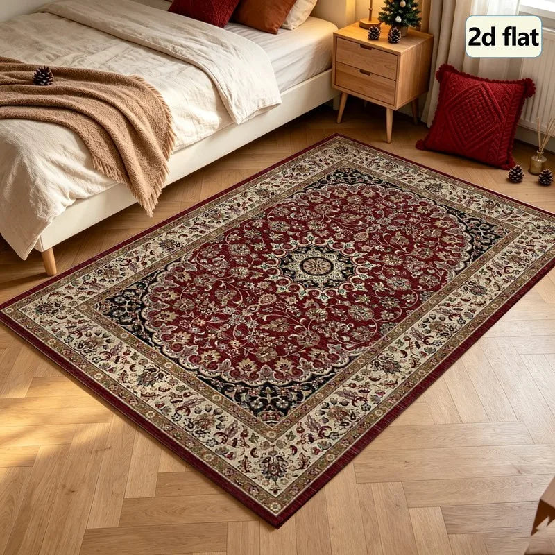 1 Piece Classic Oriental Style Rug, Soft and Comfortable, Easy to Maintain, Machine Washable, Indoor Floor Mat, Suitable for under Dining Tables, Farmhouses, Living Rooms, Bedrooms, Dining Rooms, Entryways, Offices, Hallways,