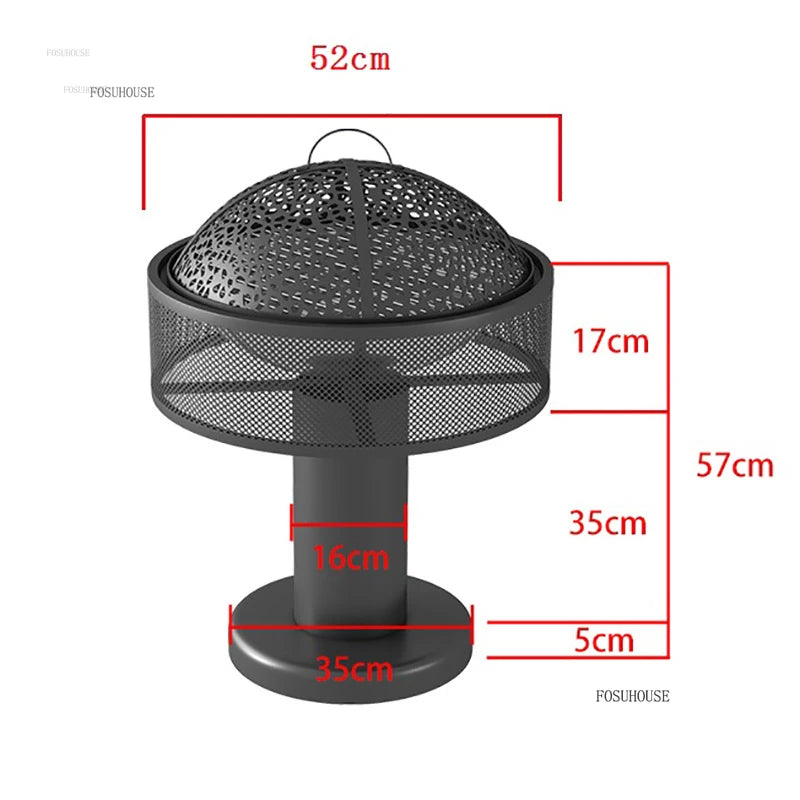 Multi-functional Patio Heaters Charcoal Heating Stove Indoor Fire Wood Heater Roasting Brazier Smokeless Carbon Firewood Brazier